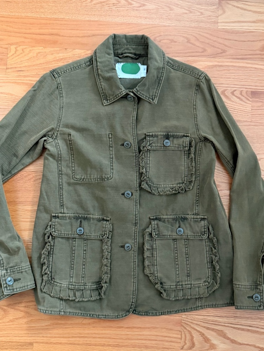Anthropologie NWOT Ruffled Utility Jacket (S)